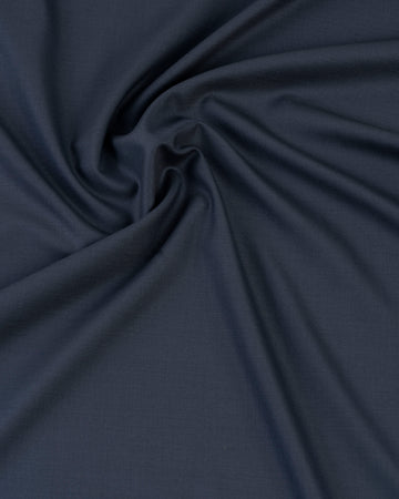 Elandor Comfort Stretch Navy Blue Merino Wool Suit Fabric