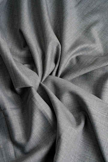 Elandor Comfort Stretch Dark Grey Merino Wool Suit Fabric
