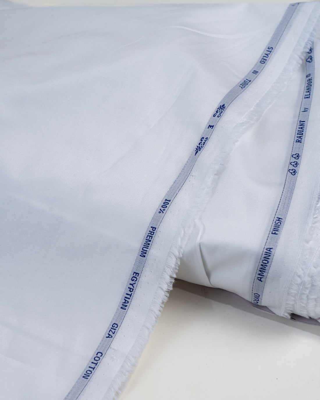 Elandor Radiant White Egyptian Giza Cotton Shirting Fabric