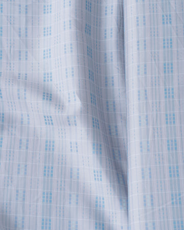 Donear Ice Blue Dobby Shirting Fabric