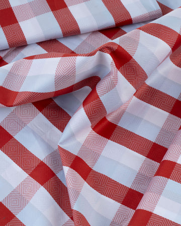 Donear Red Check Shirting Fabric