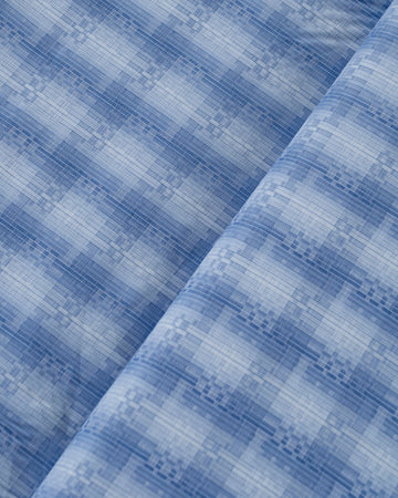 Donear Sky Blue Check Shirting Fabric