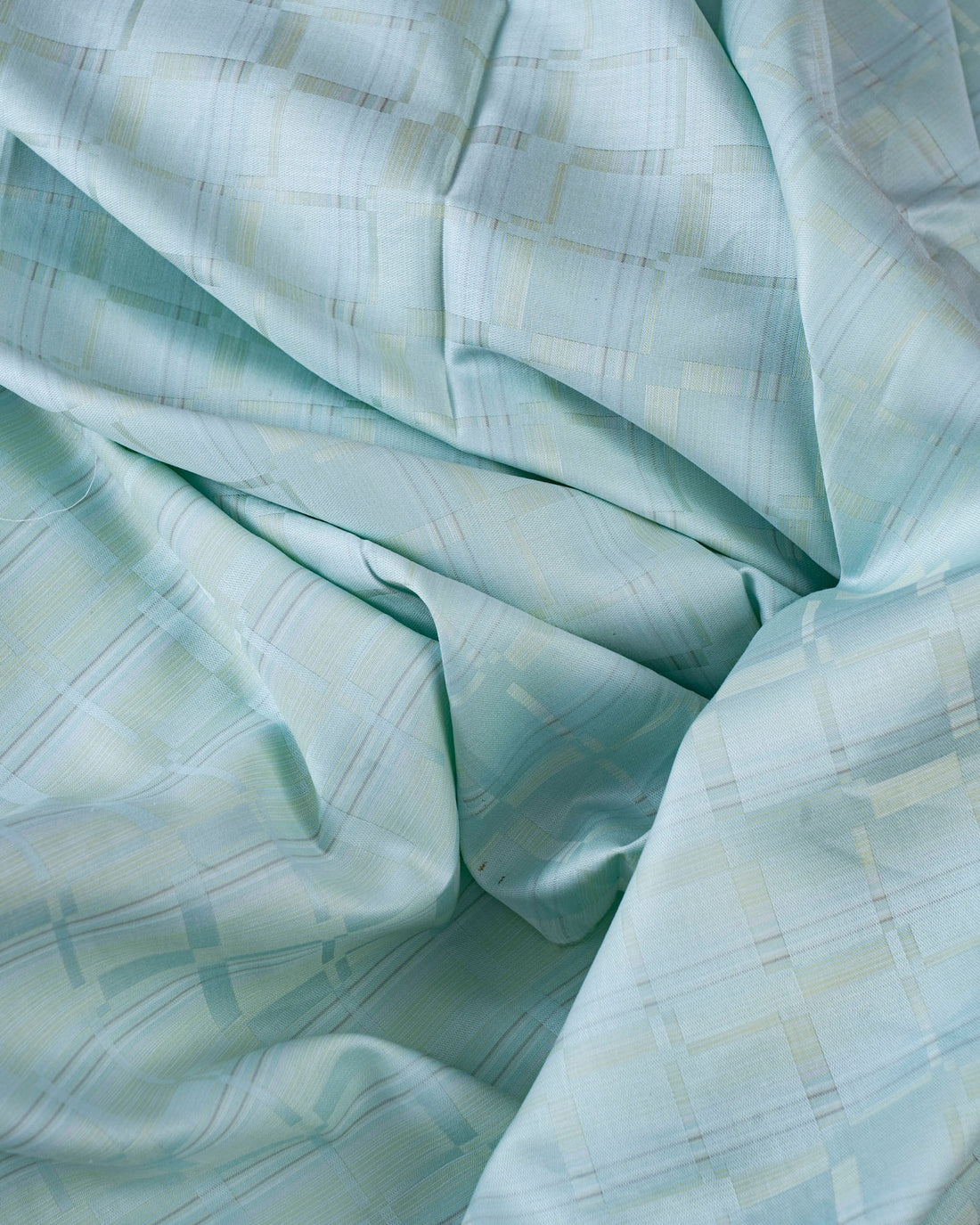 Donear Mint Blue Check Shirting Fabric