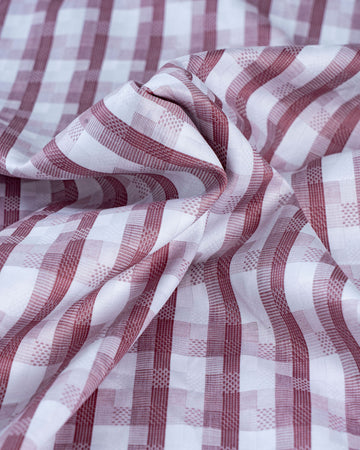 Donear Mauve Check Shirting Fabric