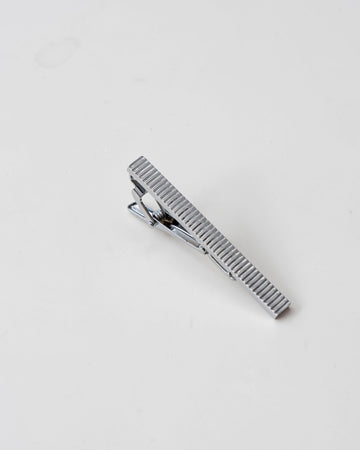 Silver-Tone Textured Tie Clip